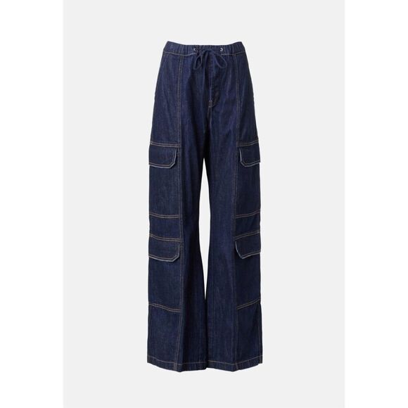 Hudson Drawstring Parachute Wide Leg Cargo Pant  LARGE - Picture 10 of 10